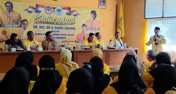 Datang Silaturahmi ke Golkar Indramayu, Agung Laksono Dorong Syaefudin Jadi Bupati Indramayu