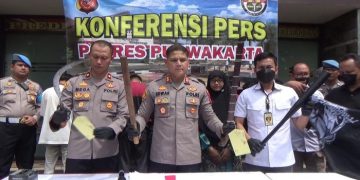 Polisi Ciduk Geng Motor yang Bacok-Setrum Mati Warga Purwakarta