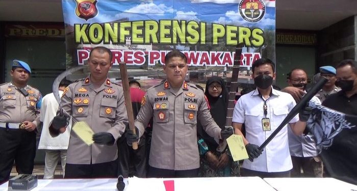 Polisi Ciduk Geng Motor yang Bacok-Setrum Mati Warga Purwakarta