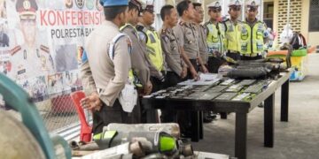 Aparat Polres Subang gencar memberantas penggunaan knalpot brong