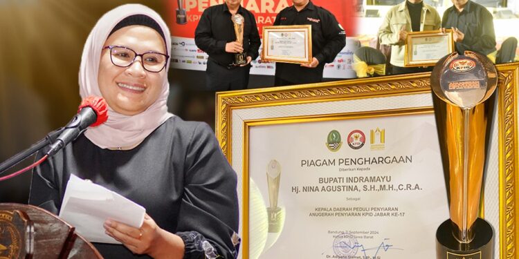 Peduli Lembaga Penyiaran, Bupati Indramayu Peroleh Penghargaan Dari KPID Jawa Barat