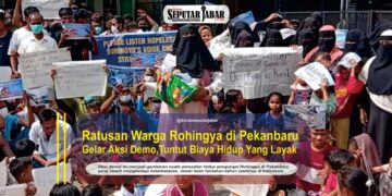 Ratusan Warga Rohingya di Pekanbaru Demo, Tuntut Biaya Hidup Yang Layak