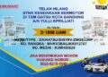 Pengumuman Telah Hilang STNK di TSM Gatsu Kota Bandung A/N Yulli Aprilliati 