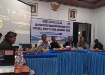 Musdes Penyampaian Laporan Pertanggung Jawaban Realisasi APBDes Desa Cikahuripan Berlangsung Kondusif