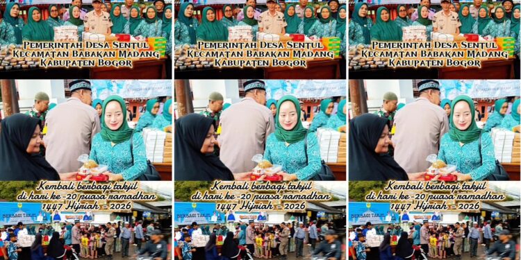 Desa Sentul Bagikan Ribuan Paket Sembako dan Paket Takjil