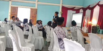 Pengurus PGRI Caringin Garut Adakan Kegiatan Konkercab di Gedung PGRI Kecamatan Caringin